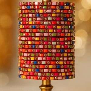 Colorful Rhinestone Bangle Set